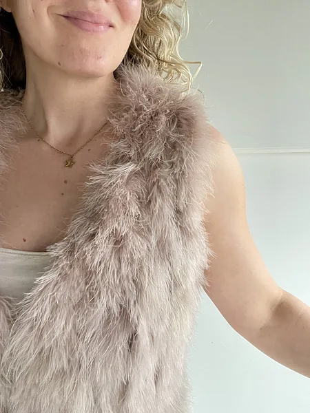 Dreamy Lilac Feather Waistcoat