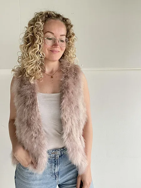 Dreamy Lilac Feather Waistcoat, photo 4